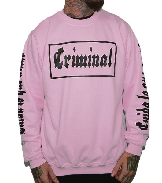 Sudadera Rulez Criminal Rosa